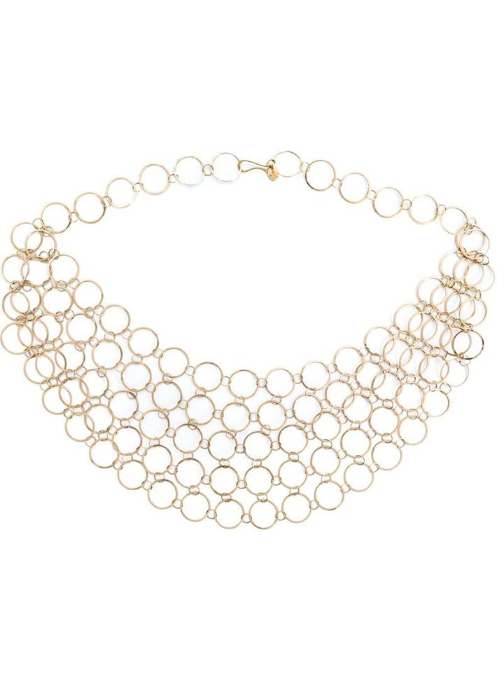 Melissa Joy Manning Circle Link Collar Necklace, Women's, Metallic