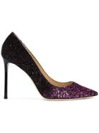 Jimmy Choo Glitter Ombré Romy 100 Pumps - Black