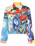 Charles Jeffrey Loverboy Painted Mural Denim Jacket - Multicolour