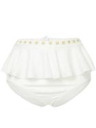 Duskii Venice Ruffled Bikini Bottom - White