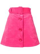 Paper London Belted Mini Skirt - Pink & Purple
