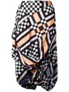Vivienne Westwood Anglomania - Multi-print Draped Skirt - Women - Cotton - 42, Women's, Cotton