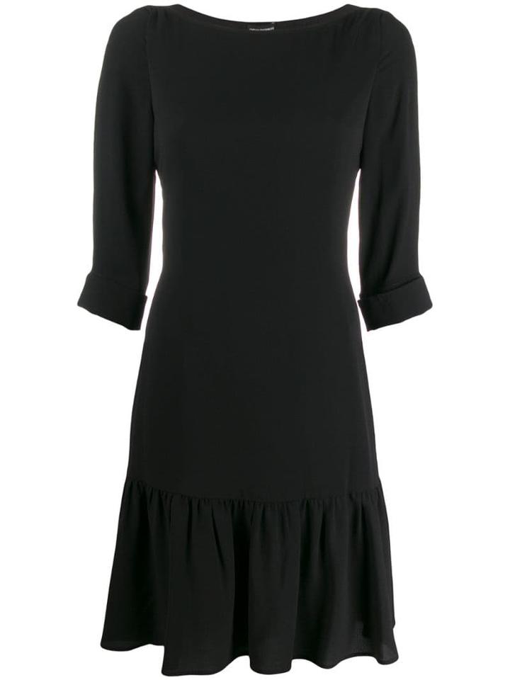 Emporio Armani Drop-waist Shift Dress - Black