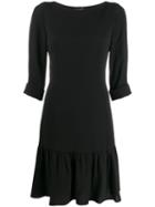 Emporio Armani Drop-waist Shift Dress - Black