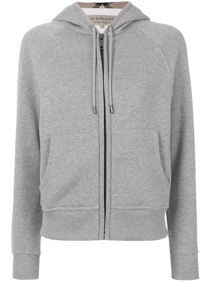 Burberry Zipped Hoodie - Grey