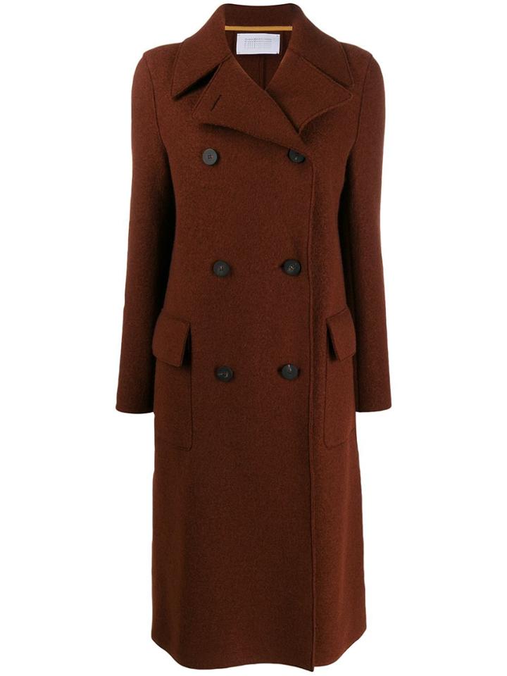 Harris Wharf London Double-breasted Woven Coat - Brown