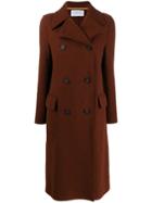 Harris Wharf London Double-breasted Woven Coat - Brown