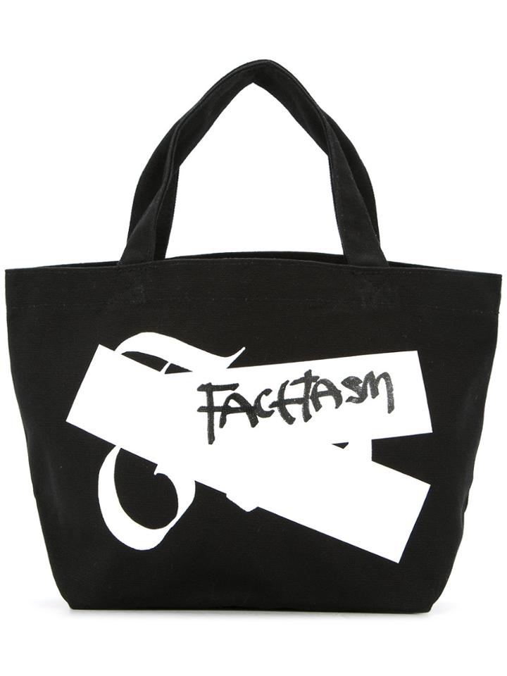 Facetasm Logo Small Shopper Tote Bag - Black