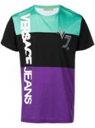 Versace Jeans Couture Colour-block Logo T-shirt - Black