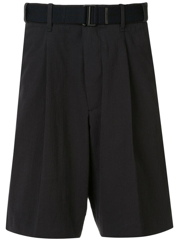 Giorgio Armani Belted Shorts - Blue