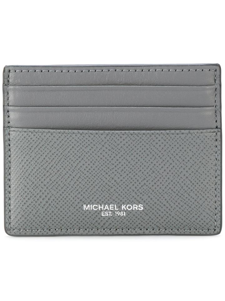Michael Kors Collection Logo Embossed Cardholder - Grey