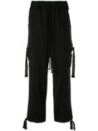 Song For The Mute High Waisted Cargo Trousers - Black