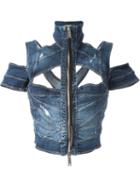 Dsquared2 Cut Out Detail Denim Top