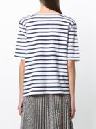 Mm6 Maison Margiela Oversized Striped T-shirt - White