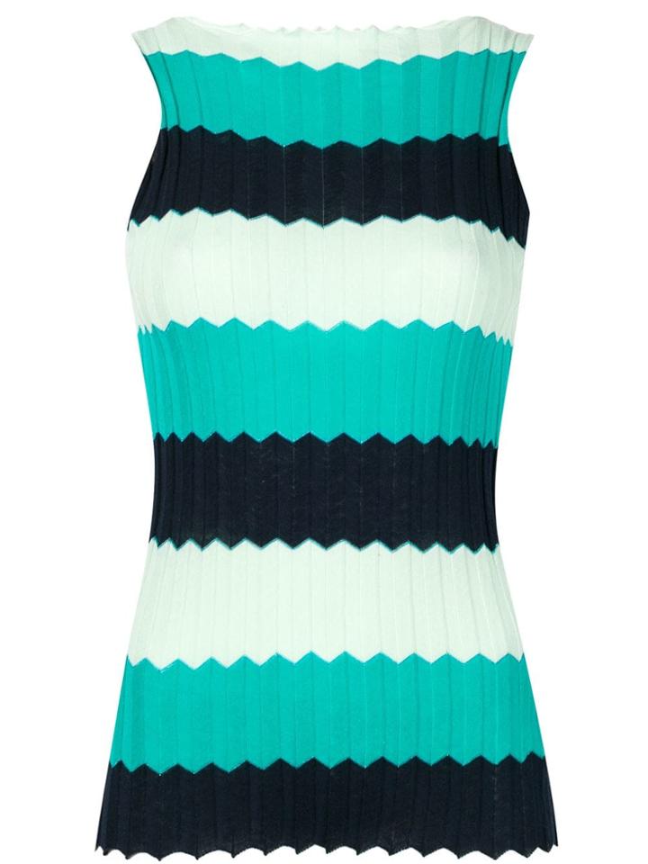 Roberto Collina Chevron Pattern Knitted Top - Green