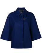 Fay Pin Fasten Cropped Sleeve Jacket - Blue