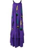 I'm Isola Marras - Pleated Maxi Dress - Women - Cotton - 42, Pink/purple, Cotton