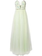 Rhea Costa Embellished Corset Gown - Green