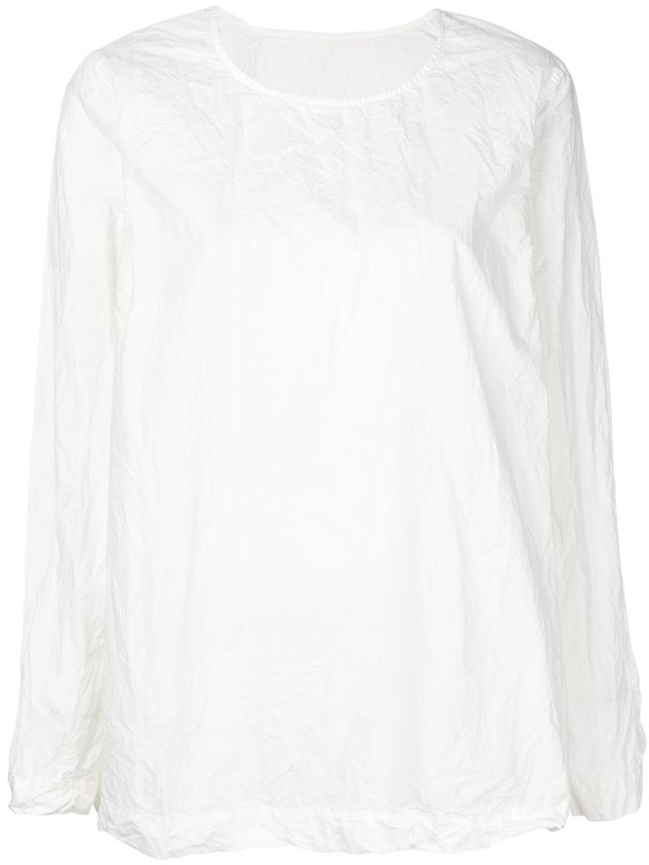 Casey Casey Creased Cotton Blouse - White