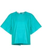 Lareida Wide Ruched Sleeve T-shirt - Green