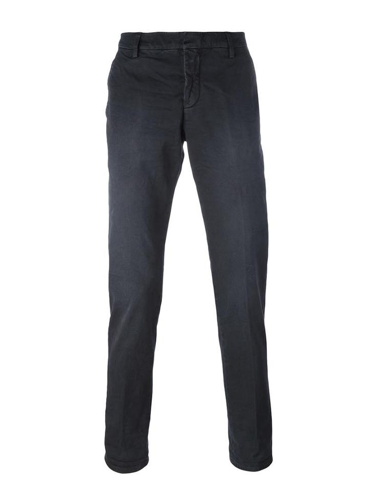 Dondup Slim-fit Trousers, Men's, Size: 33, Grey, Cotton/spandex/elastane