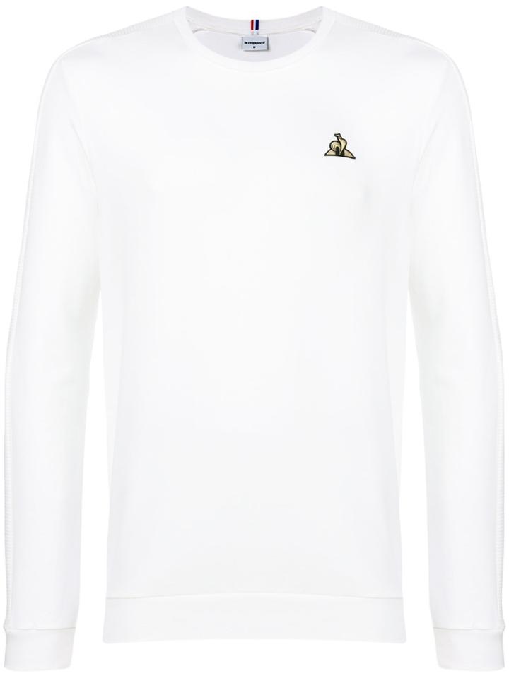 Le Coq Sportif Contrast Logo Jumper - White