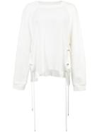 Barbara Bui Lace Up Sides Sweatshirt - White