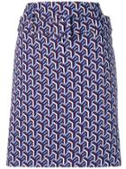 Prada Geometric Print Skirt - Blue