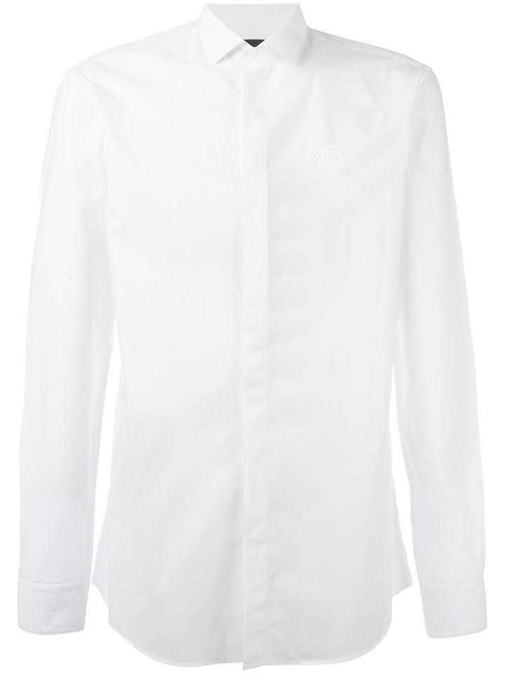 Philipp Plein Classic Shirt, Men's, Size: Large, White, Cotton
