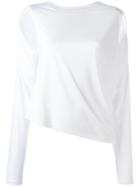 Mm6 Maison Margiela - Cut-out T-shirt - Women - Polyester/viscose - L, Women's, White, Polyester/viscose