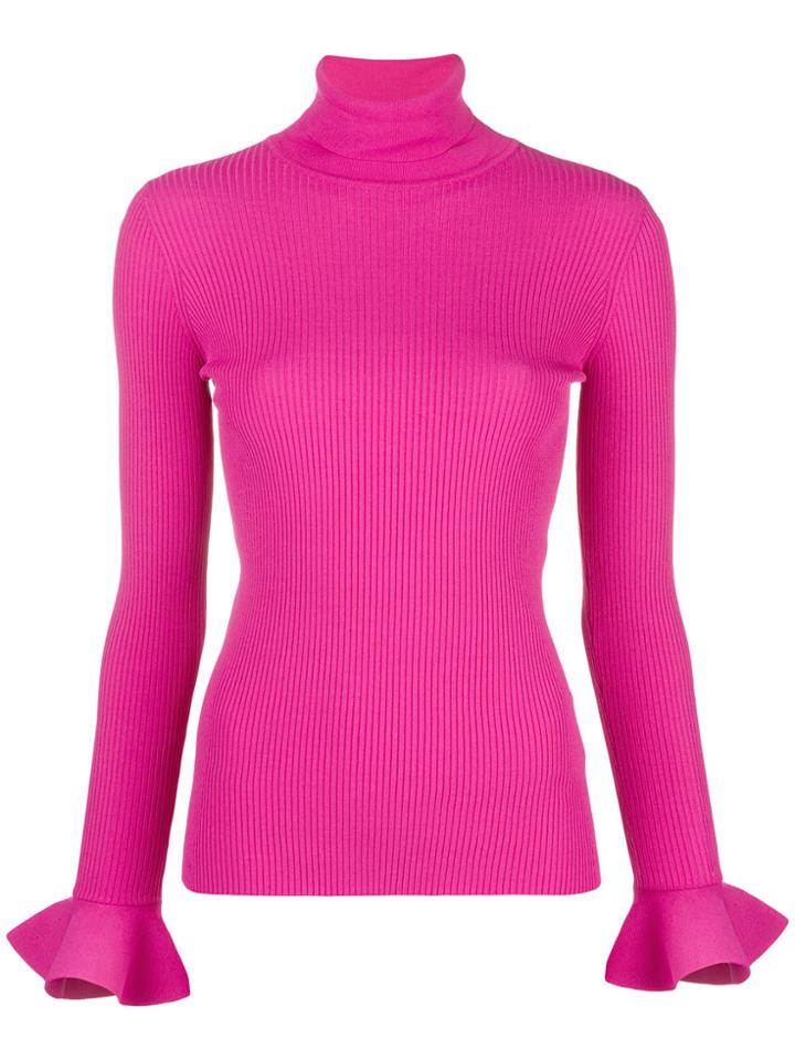 Valentino Roll Neck Jumper - Pink & Purple