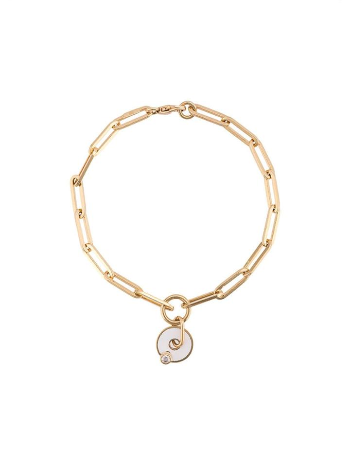 Foundrae 18kt Yellow Gold Fob Clip Bracelet