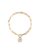 Foundrae 18kt Yellow Gold Fob Clip Bracelet