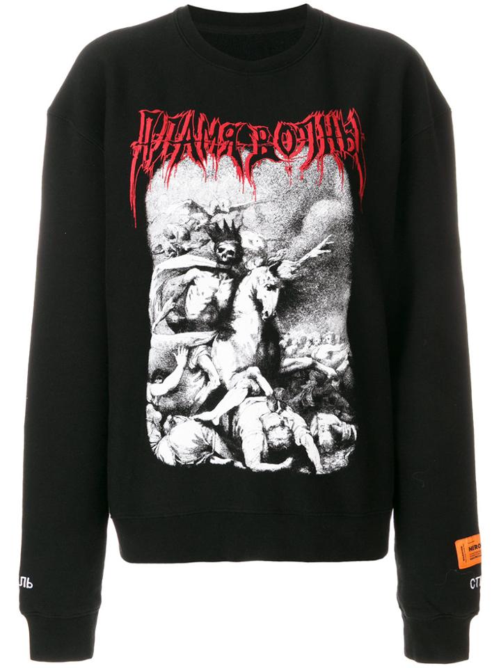 Heron Preston Graphic Print Sweatshirt - Black