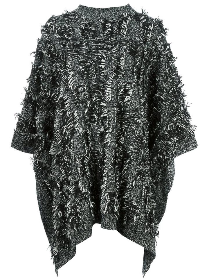 Mcq Alexander Mcqueen Frayed Edge Poncho