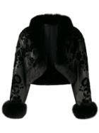 Valentino Pre-owned 1980's Cropped Patched Coat - Black