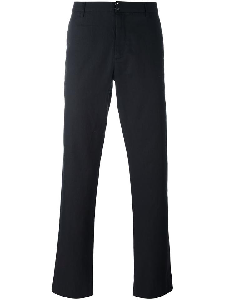 Maison Margiela Straight-leg Trousers, Men's, Size: 48, Blue, Cotton/linen/flax