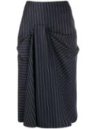 Alexander Mcqueen Ruched Midi Skirt - Blue