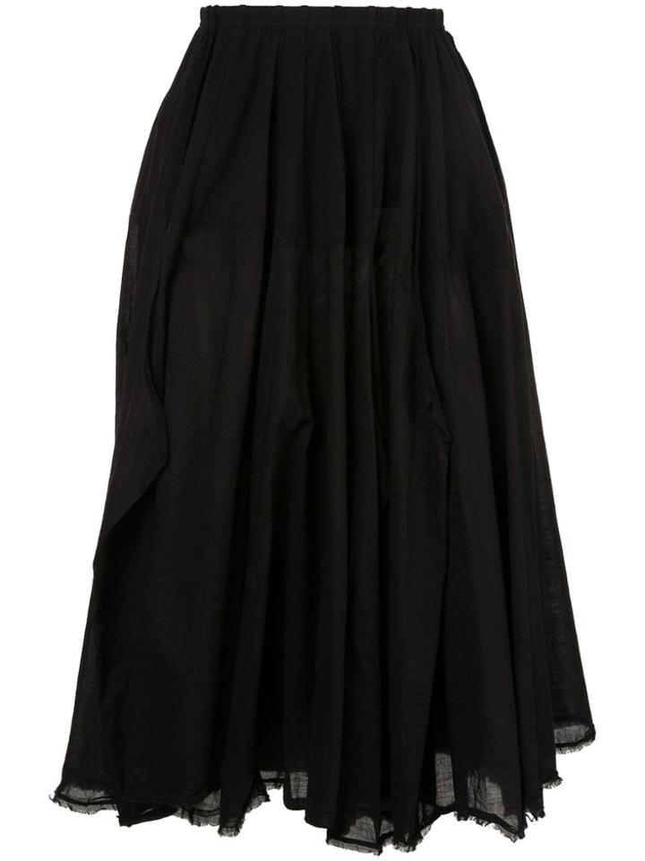 Rundholz Flared Midi Skirt - Black