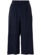 Issey Miyake Cauliflower Cropped Trousers, Women's, Blue, Polyester