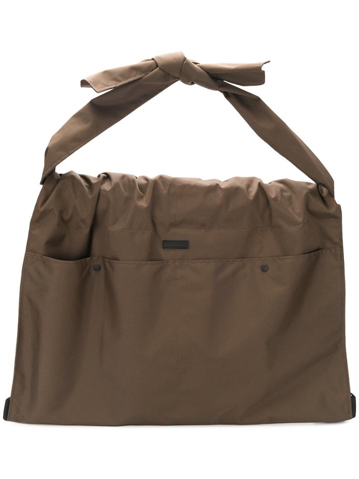 Issey Miyake Men Oversized Messenger Bag - Brown
