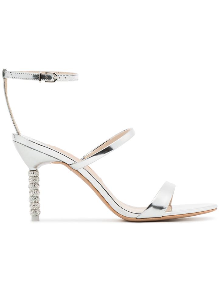 Sophia Webster Silver Metallic Rosalind 85 Leather Sandals