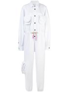 Natasha Zinko Quote Print Jumpsuit - White