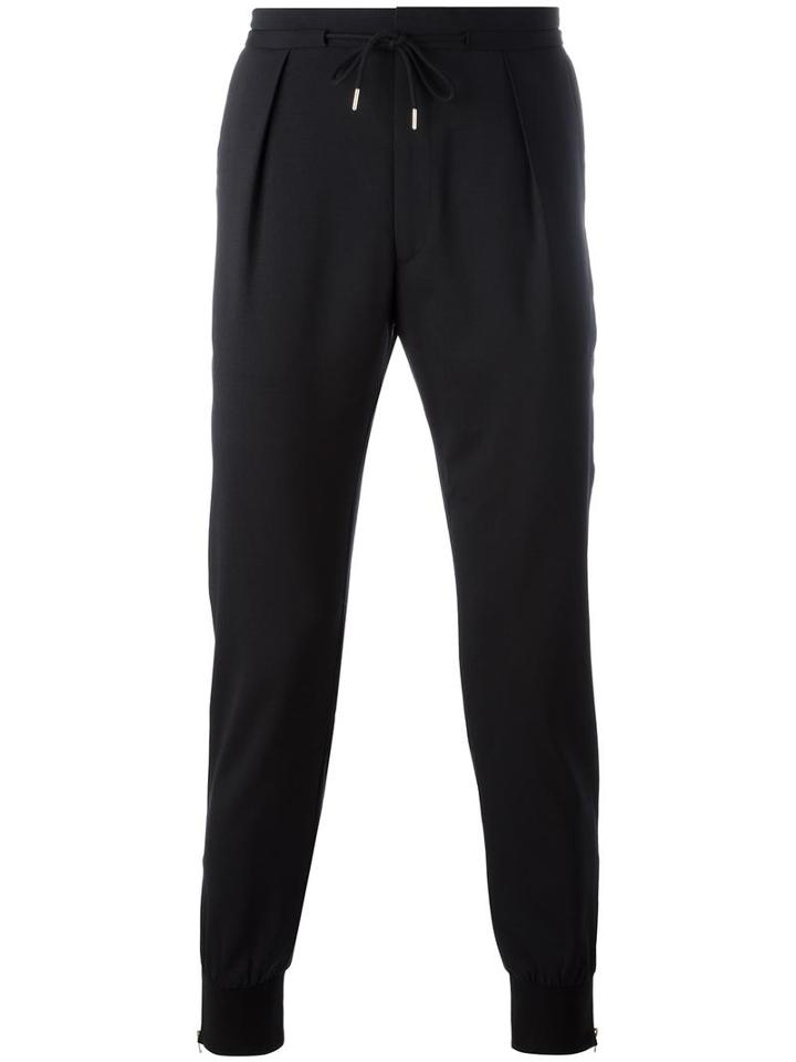 Paul Smith Drawstring Track Pants, Men's, Size: 34, Blue, Spandex/elastane/wool/cupro