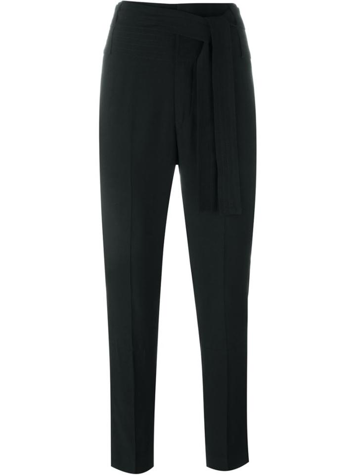 Dondup Belted Kir Trousers, Women's, Size: 38, Black, Acetate/viscose