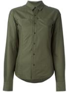 A.f.vandevorst Cropped Sleeve Shirt, Women's, Size: 36, Green, Cotton