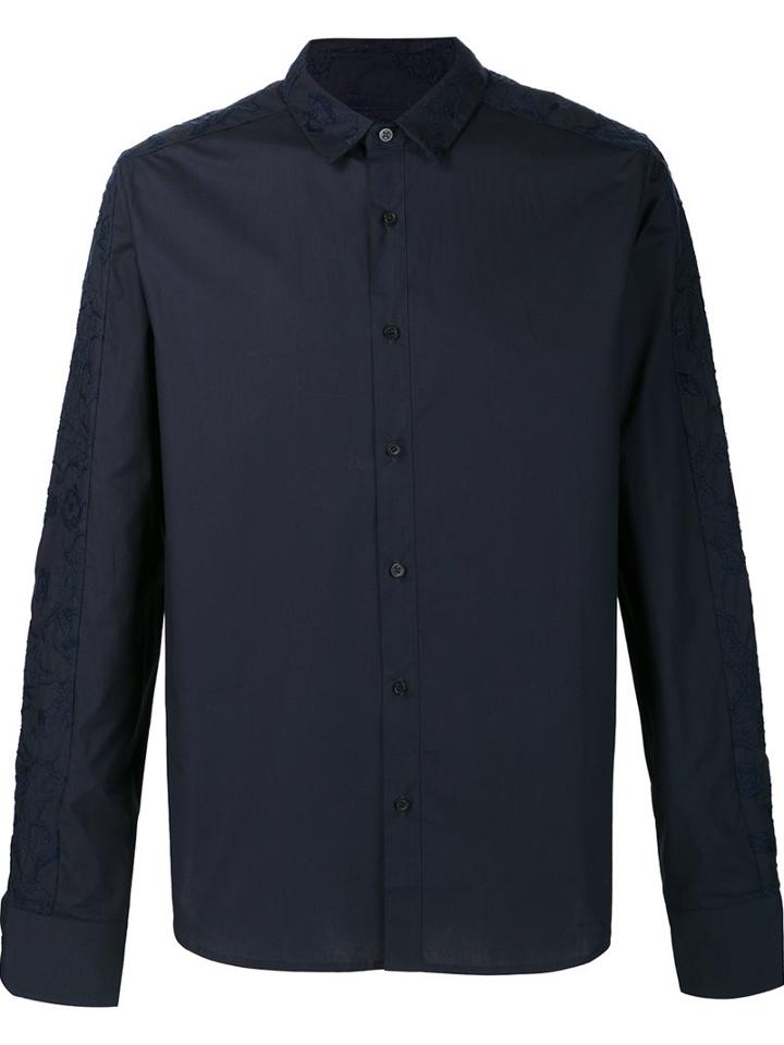 Wooyoungmi Embroidered Shirt, Men's, Size: 50, Blue, Cotton