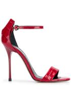 Marc Ellis Embossed Sandals - Red