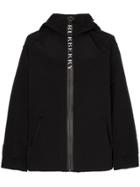Burberry Hooded Branding Zip Jacket - Black