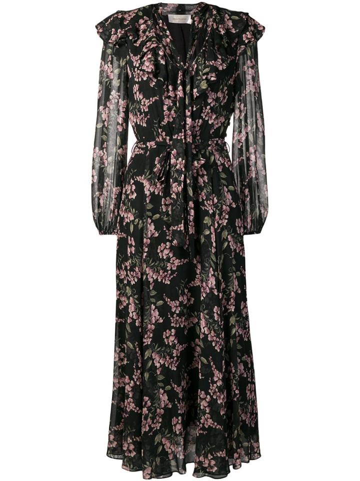 Zimmermann Floral Print Shirt Dress - Black